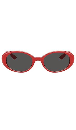 Oval Sunglasses in Red | Revolve Clothing (Global)