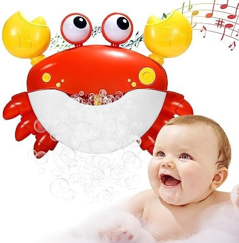 Baby Bath Toys Crab:Bubble Machine Bath Toy Crab Bath Bubble Maker,Blow Bubbles and Plays Childre... | Amazon (US)