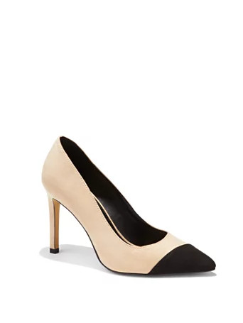 NY & Co Women's Madison Pumps - Colorblock Nude Size 10 | New York & Company