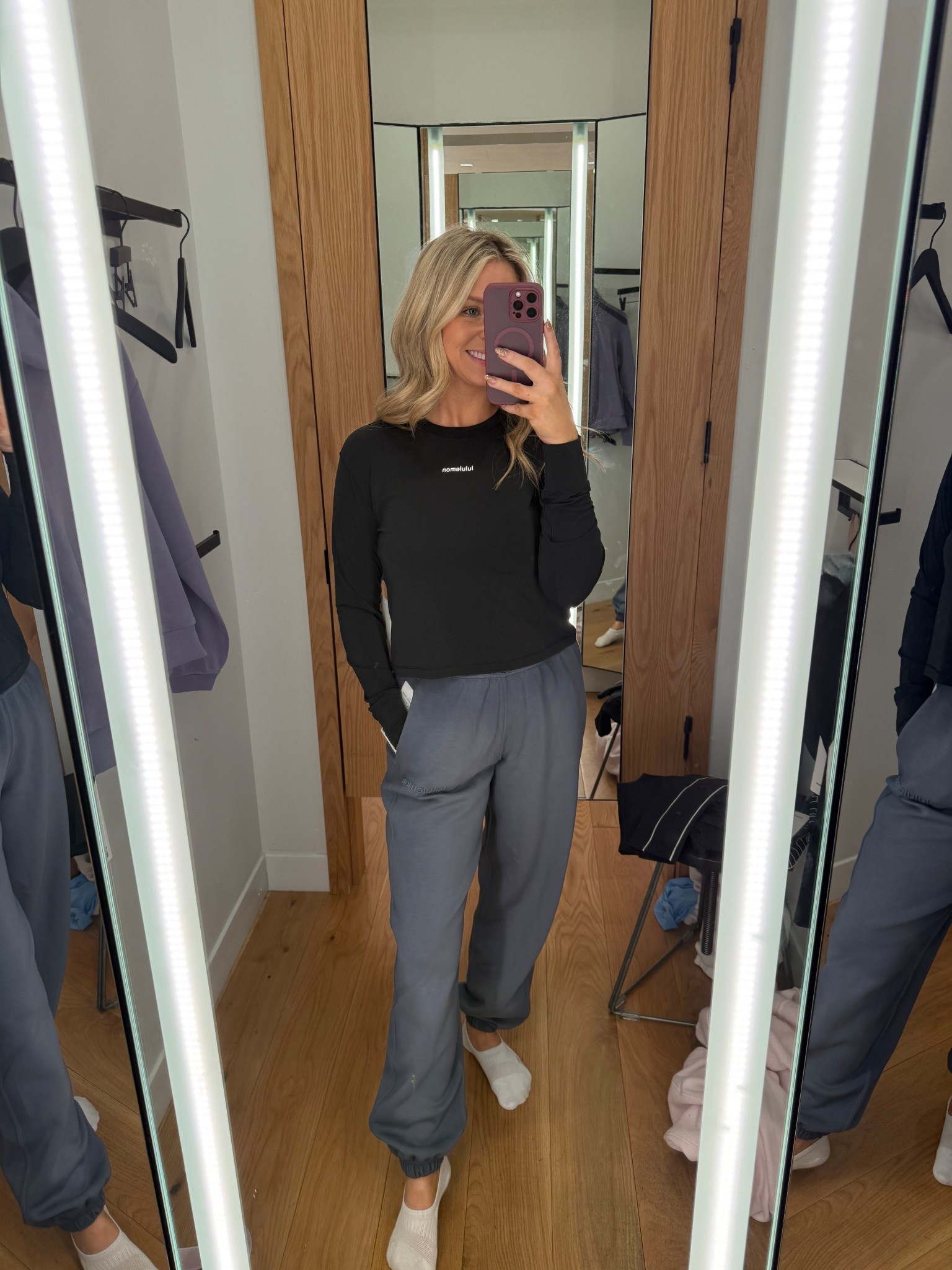 Obsessed with the black top! I already have in blue! Joggers are so pretty and soft ! Size 2 in long sleeve, 6 in pants 

#LTKActive