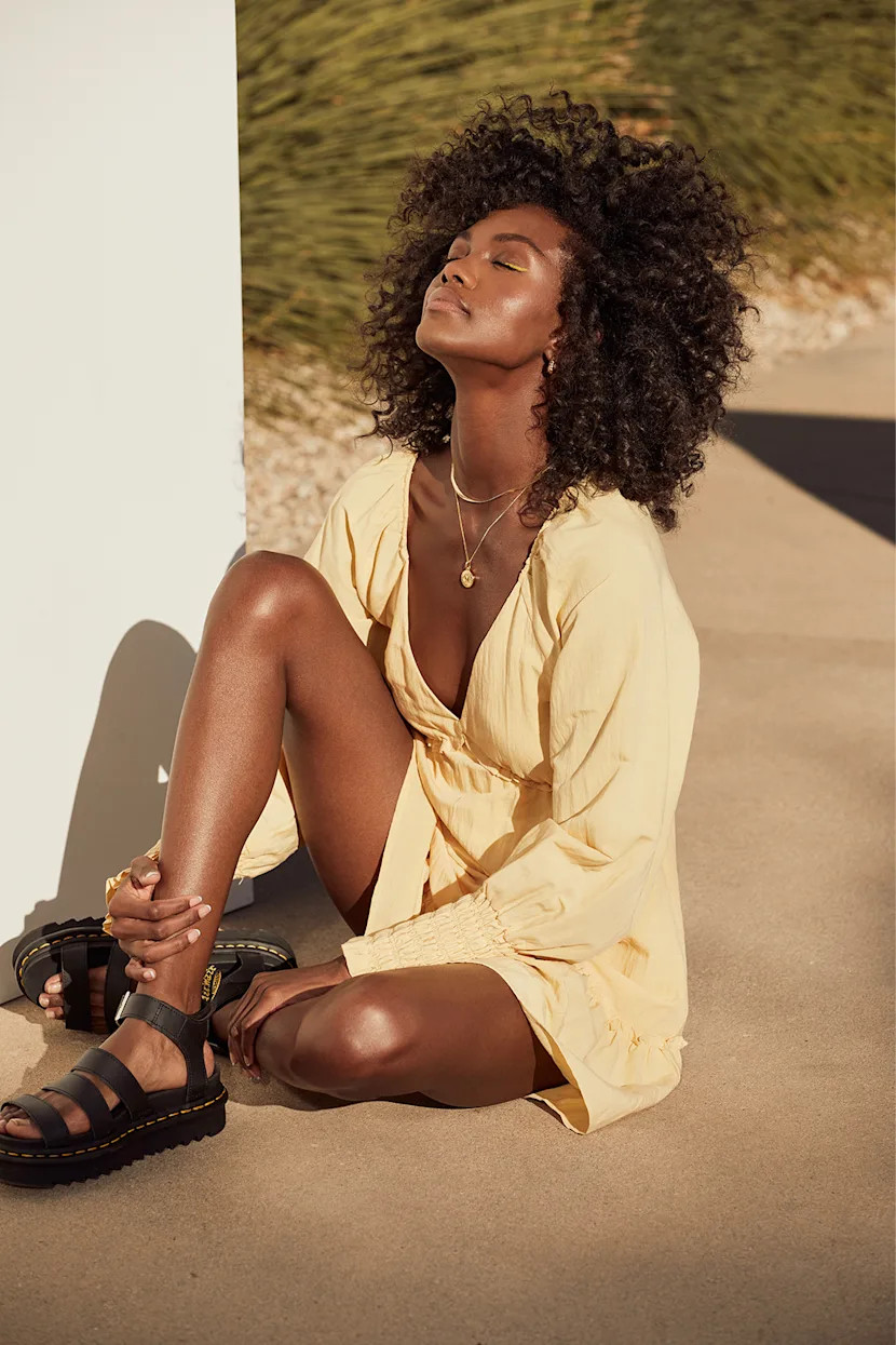 Creative Idea Light Yellow Ruffled Long Sleeve Mini Dress | Lulus (US)