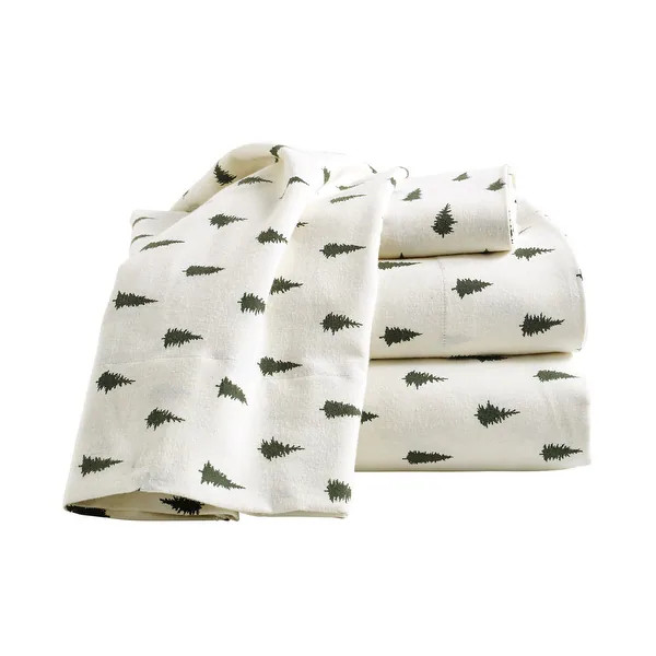 G.H. Bass & Co. Spruce Trees Cotton Flannel Sheet Set | Bed Bath & Beyond