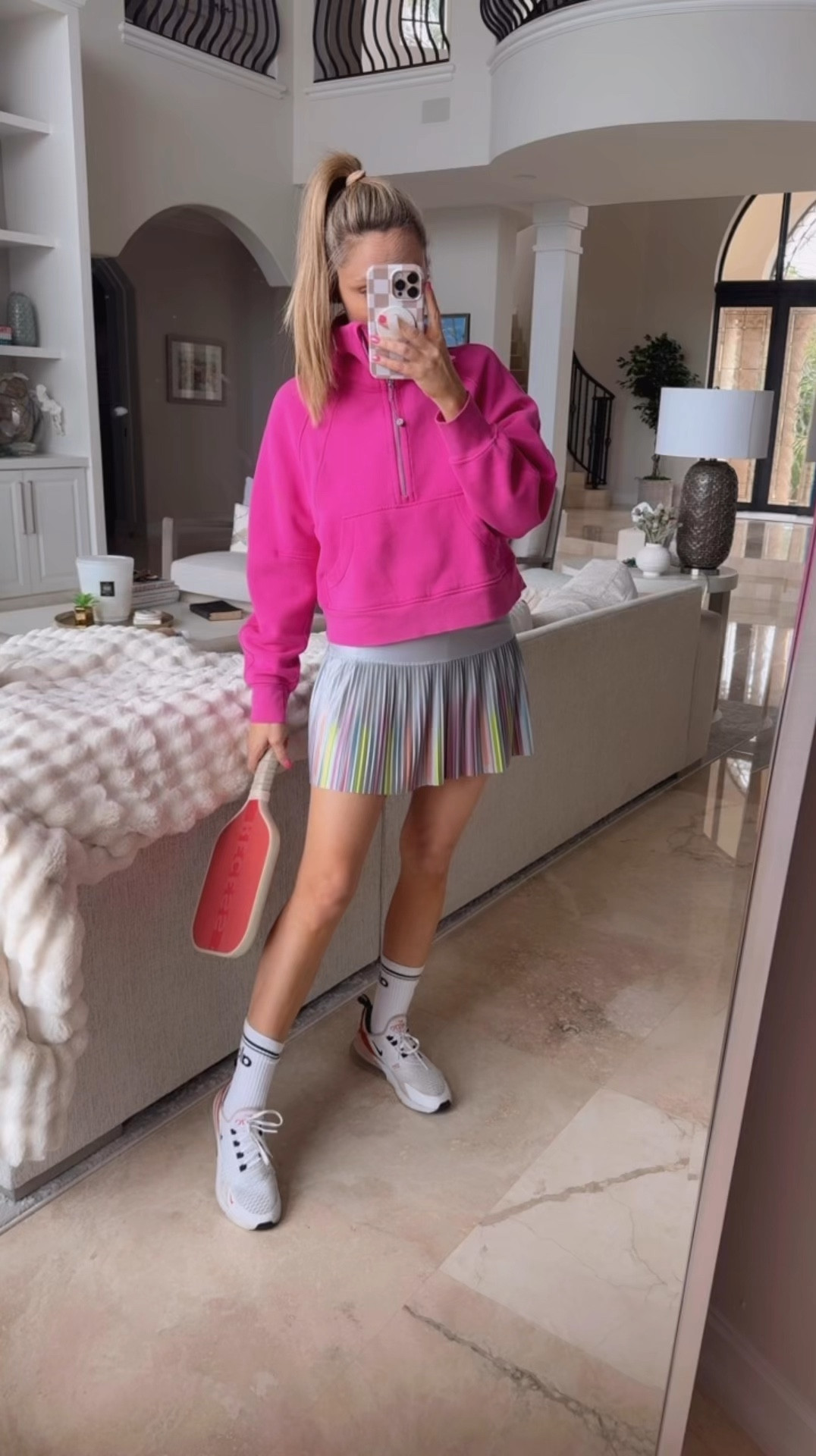 Pickleball outfit super cute and flattering, wearing a size medium 💖

#LTKActive #LTKWatchNow #LTKOver40