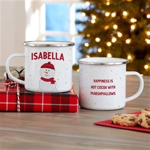 Santa and Friends Personalized Christmas 12 oz. Camp Mug | Personalization Mall