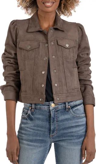 KUT from the Kloth Chantria Puff Shoulder Faux Suede Jacket | Nordstrom | Nordstrom