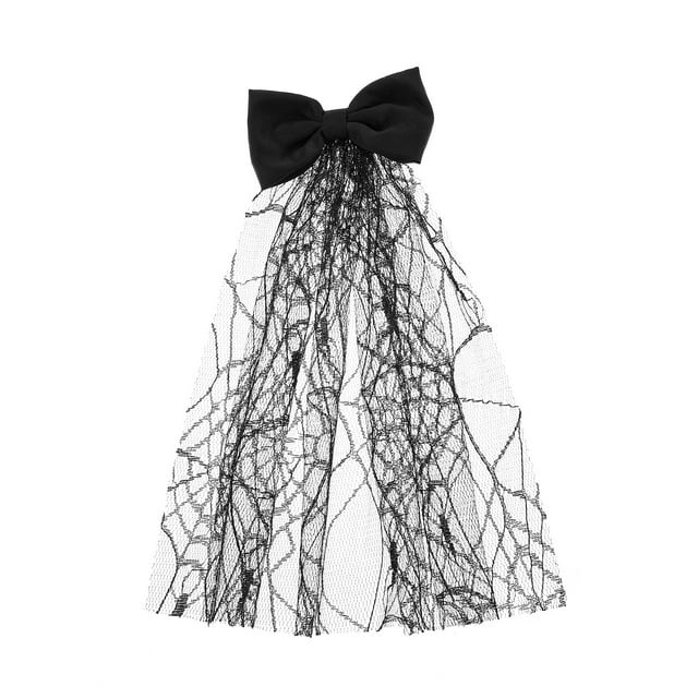 Way to Celebrate Halloween Hair Bow with Spider Web Tulle, 1 Piece | Walmart (US)