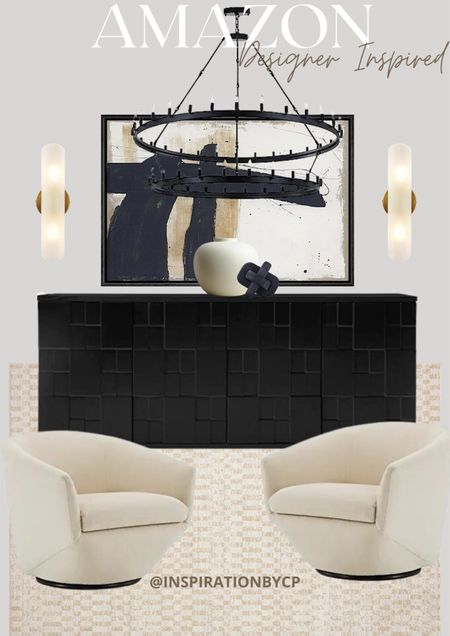 Living Room inspo
Amazon home, console styling, organic modern, home decor, swivel chair, area rug, abstract wall art, modern sideboard, sconces, chandelier, credenza 

#LTKstyletip #LTKFind #LTKhome