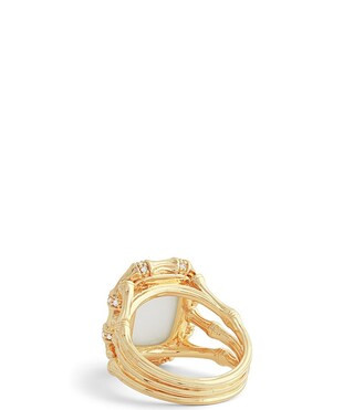 Bamboo With Mother Of Pearl Stone Cocktail Ring | Dillard's