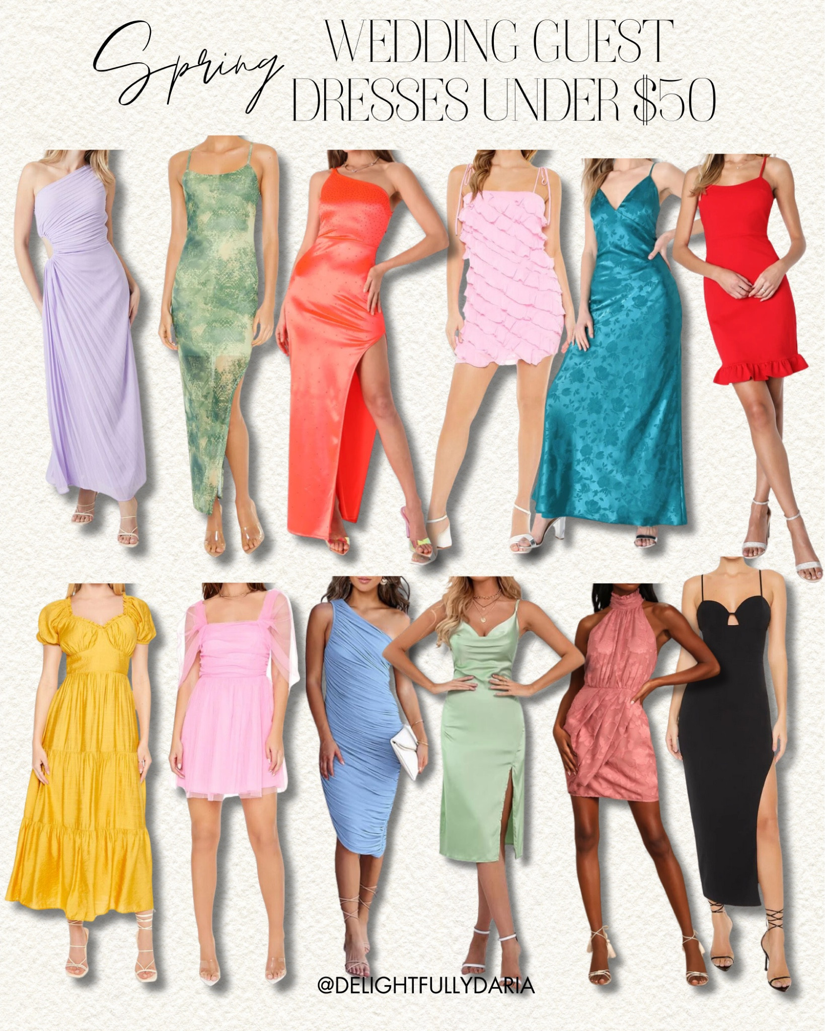 Spring Wedding Guest Dresses under $50

#LTKwedding #LTKfindsunder50