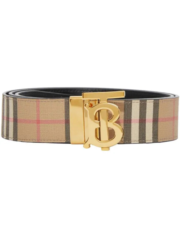 Burberry logo-plaque buckle-fastening Belt - Farfetch | Farfetch Global