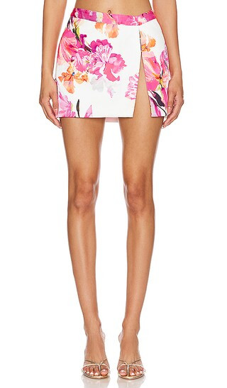 Mini Skirt in White & Pink | Revolve Clothing (Global)