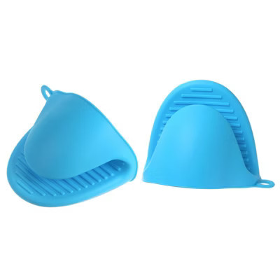 Unique Bargains Silicone Pot Holders Pinch Grips Oven Mitts Mini Oven Mitts 2 Pcs Blue | Target