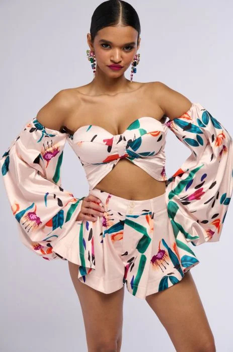 CANDY RAIN OFF THE SHOULDER BLOUSE IN MULTI | AKIRA