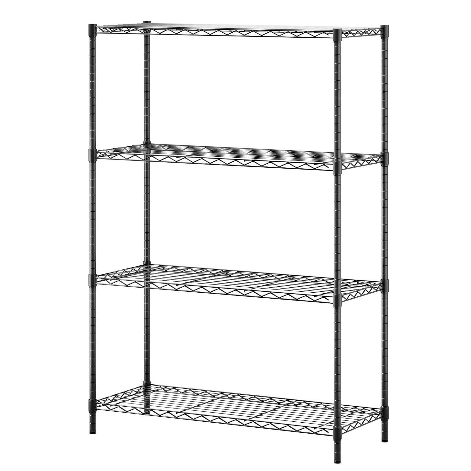 BestOffice | 4-Tier Wire Storage Shelves | 36x14x54 | Black | with Adjustable Racks | Heavy-Duty ... | Amazon (US)