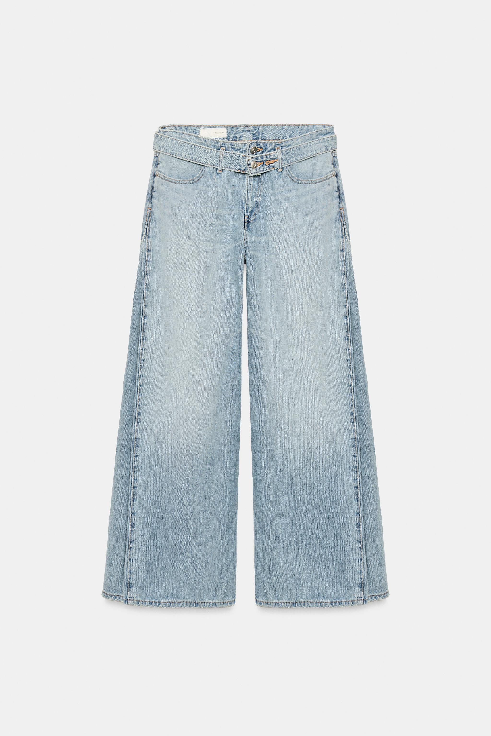 TRF-JEANS MIT G\u00dcRTEL, ZIERFALTEN UND MITTELHOHEM BUND | Zara DE