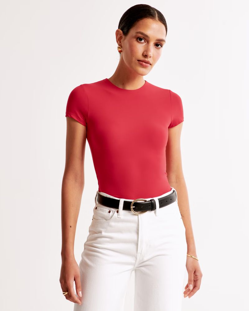 Women's Soft Matte Seamless Tuckable Baby Tee | Women's New Arrivals | Abercrombie.com | Abercrombie & Fitch (US)