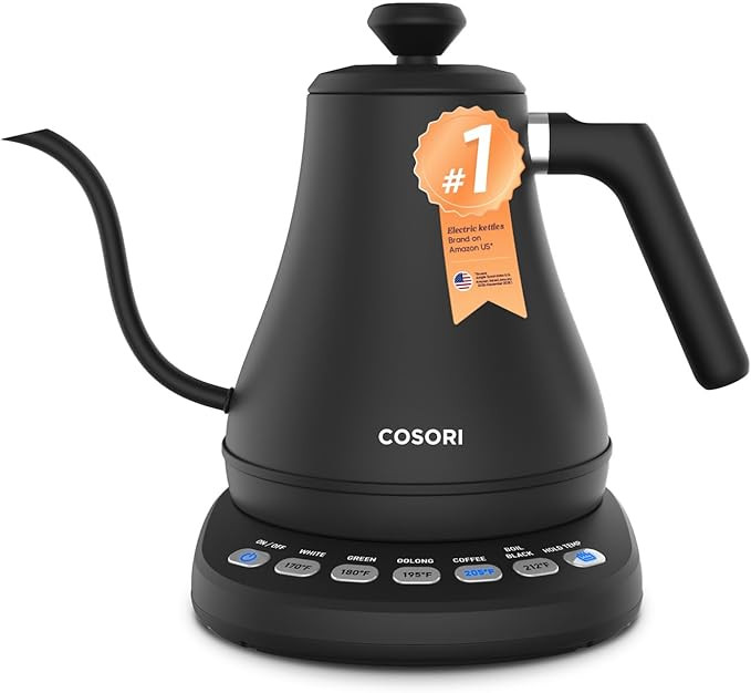 COSORI Electric Gooseneck Kettle with 5 Temperature Control Presets, Pour Over Kettle for Coffee ... | Amazon (US)