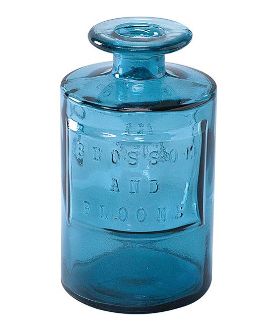 Time Concept, Inc. Collectibles and Figurines - Blue Siete Valencia Recycled Glass Vase | Zulily