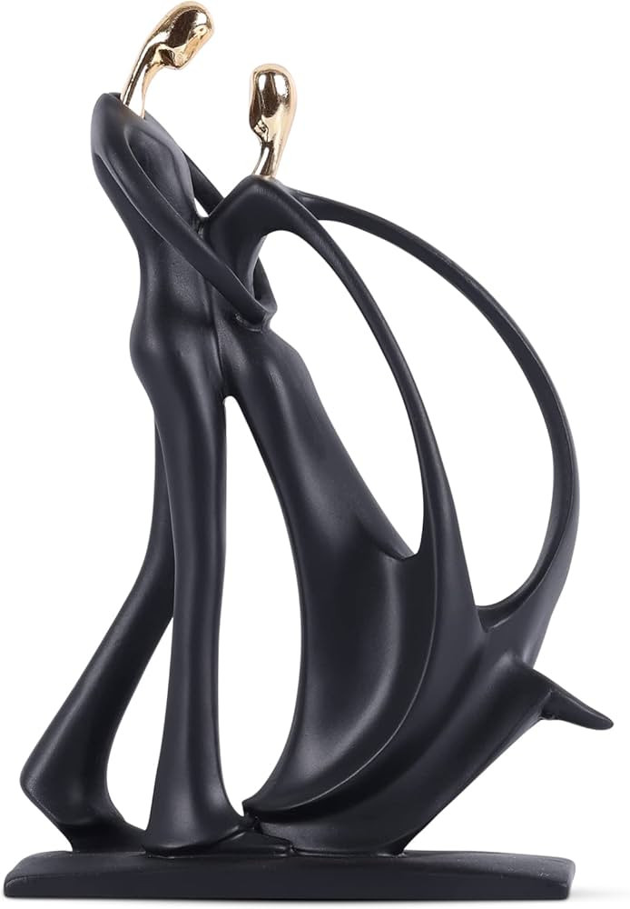 Estatuas de pareja de baile de moda creativa arte abstracto moderno golfista pequeña estatua dec... | Amazon (US)