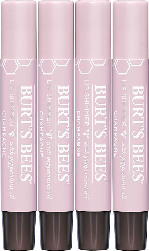 Burt's Bees Lip Balm Stocking Stuffer, Moisturizing Lip Shimmer Holiday Gift for Women, with Vita... | Amazon (US)