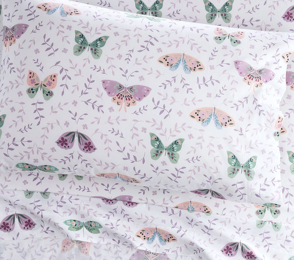 Margot Butterfly Organic Sheet Set | Pottery Barn Kids