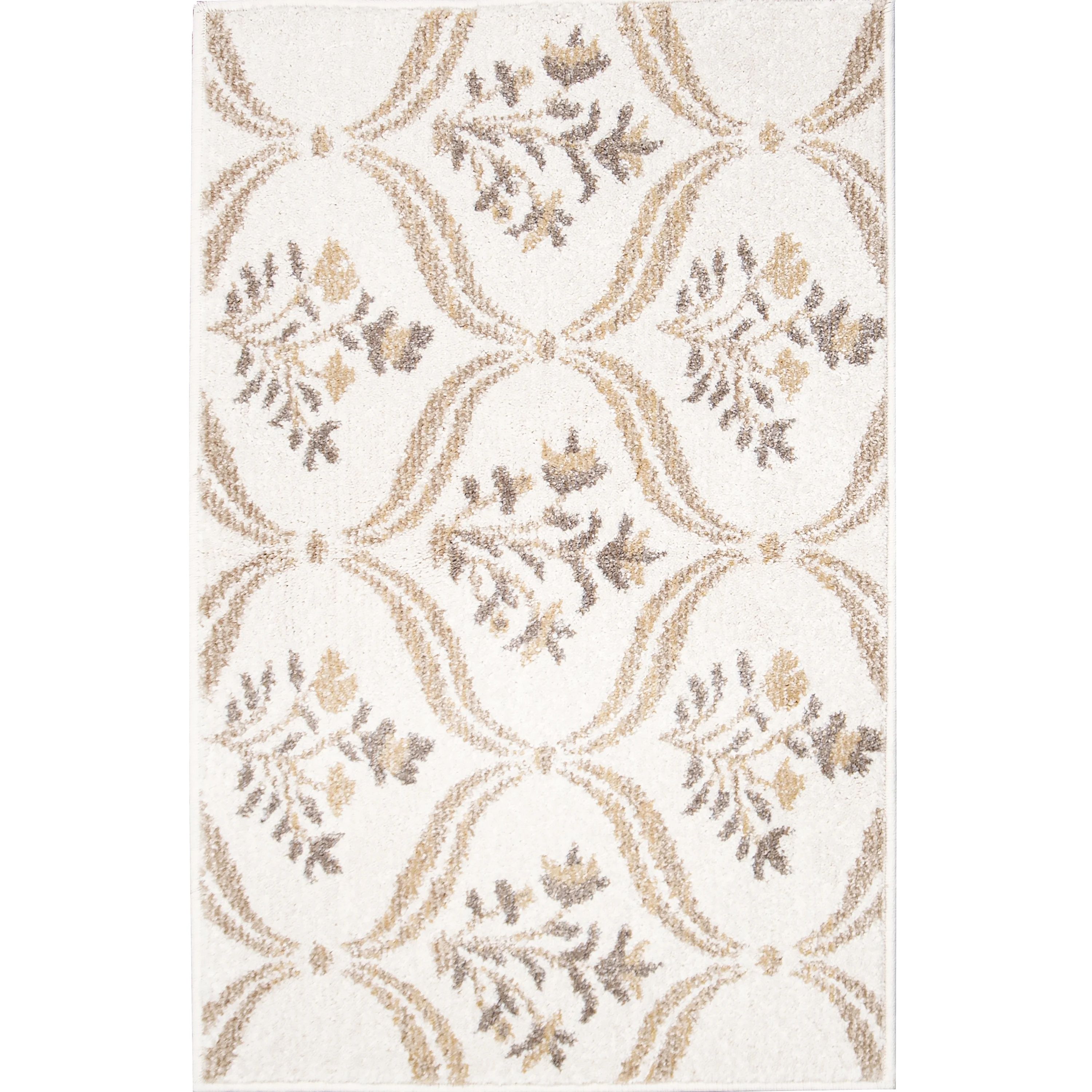 My Texas House Willow 2' x 3' White Floral Indoor Area Rug - Walmart.com | Walmart (US)