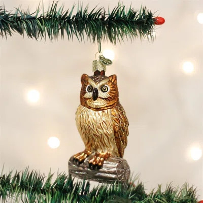 Wise Old Owl Hanging Figurine Ornament | Wayfair North America