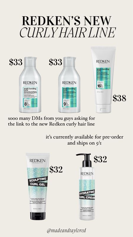 Redken is dropping this new curly hair line and it’s gonna be perfect! Preorder here and it’ll ship on 5/1!

#LTKbeauty #LTKfindsunder100 #LTKstyletip