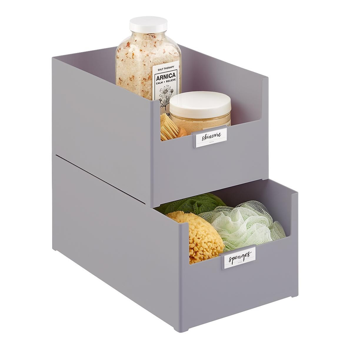 Like-it Grey Modular Drawer Organizers | The Container Store
