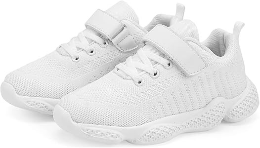 Santiro Kids Shoes for Boys Girls Breathable Knit Athletic Running Sneakers | Amazon (US)