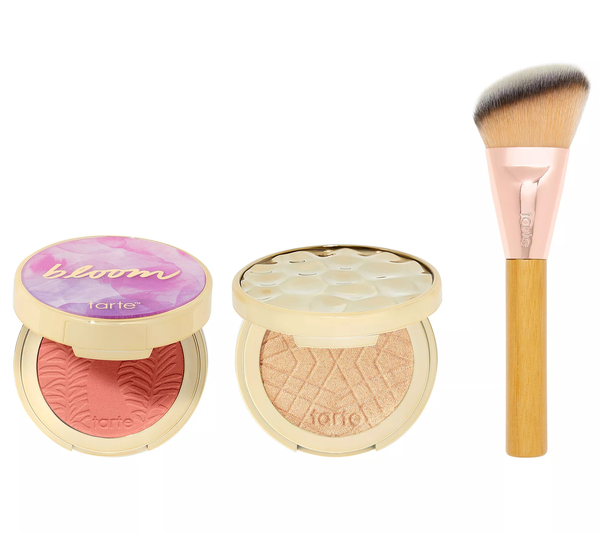 tarte Amazonian Clay Blush & Highlighter Duo + Cheek Lifter Brush - QVC.com | QVC