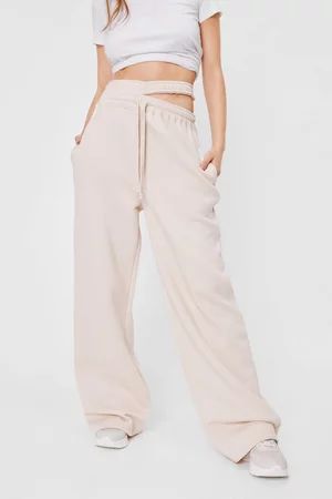 Cut Out High Waisted Wide Leg Joggers | Nasty Gal (US)