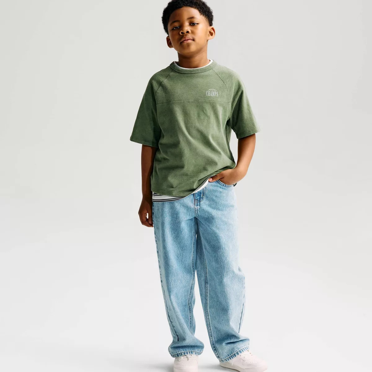 Boys' Short Sleeve 100% Cotton Seamed Oversized Slub Fit Graphic T-Shirt - Cat & Jack\u2122 Dark ... | Target