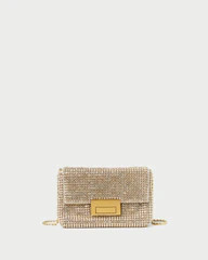 June Gold Diamanté Flap Pouch | Loeffler Randall