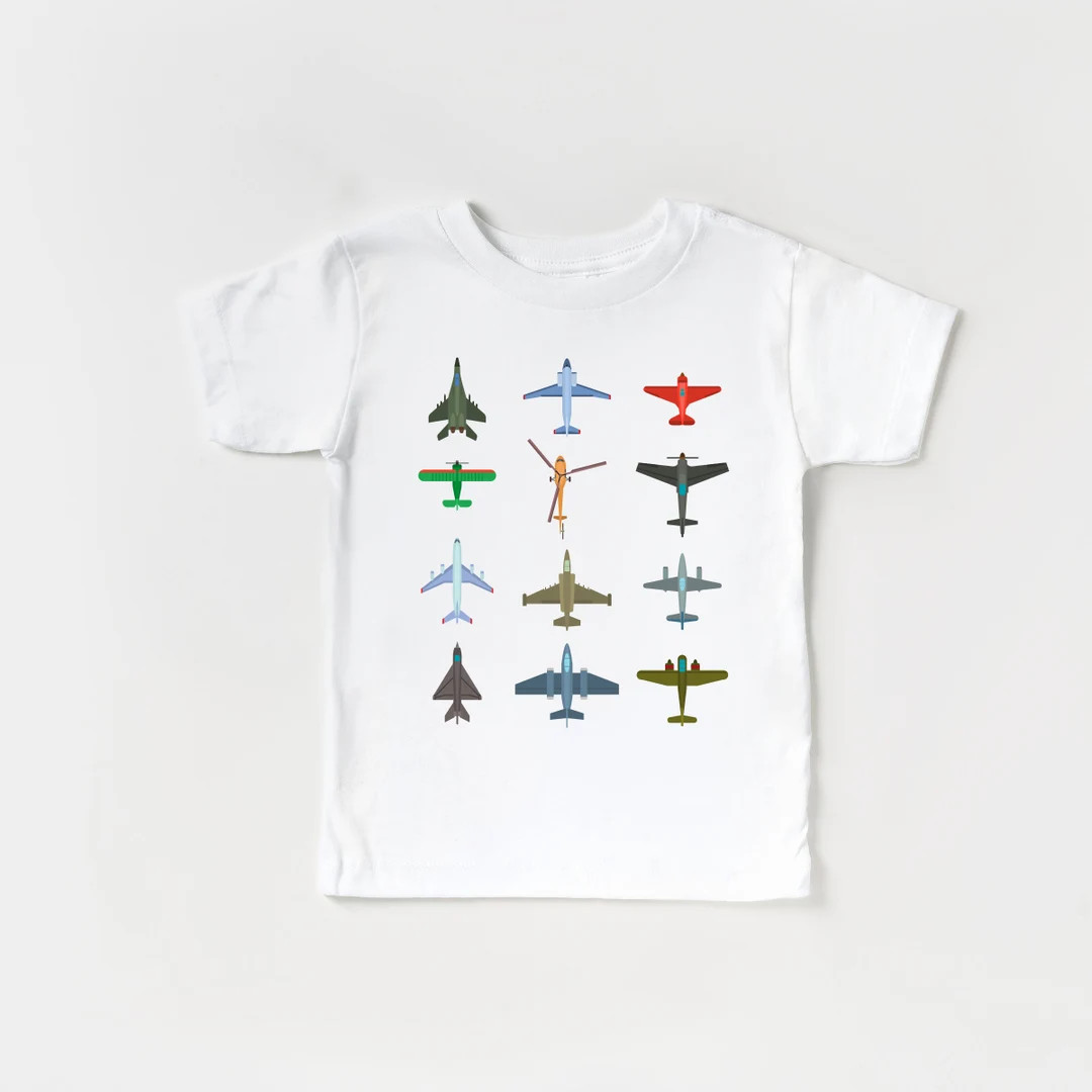 Airplane Collage Kids T-shirt Toddler Plane Airplane - Etsy | Etsy (US)