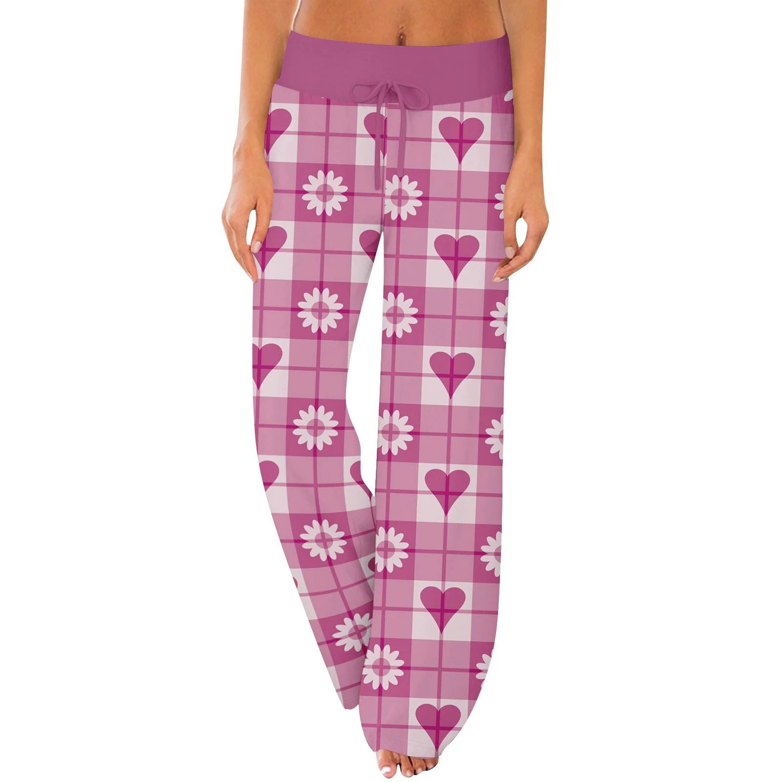 KDDYLITQ Womens Valentines Pajamas Elastic Waist Drawstring Pajamas Pants Valentine's Day Print W... | Walmart (US)