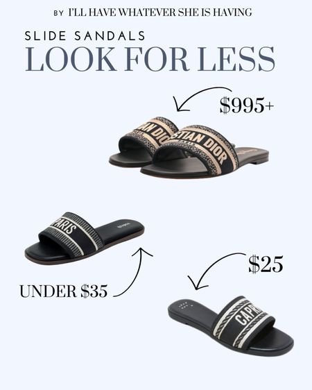 Look for less - designer inspired - slide sandals | black slides | affordable look | target sandals | target shoes | amazon sandals | amazon shoes | vacation shoes | resort shoes


#LTKswim #LTKSeasonal #LTKshoecrush