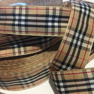 Wide Brown Check Ribbon, 2.5" or 4" WIDE ribbon spool, luxury ribbon, designer ribbon, wired ribbon, | Etsy (US)