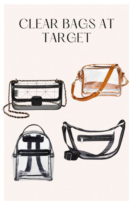 Clear bags at Target

#target 

#LTKitbag #LTKfindsunder50