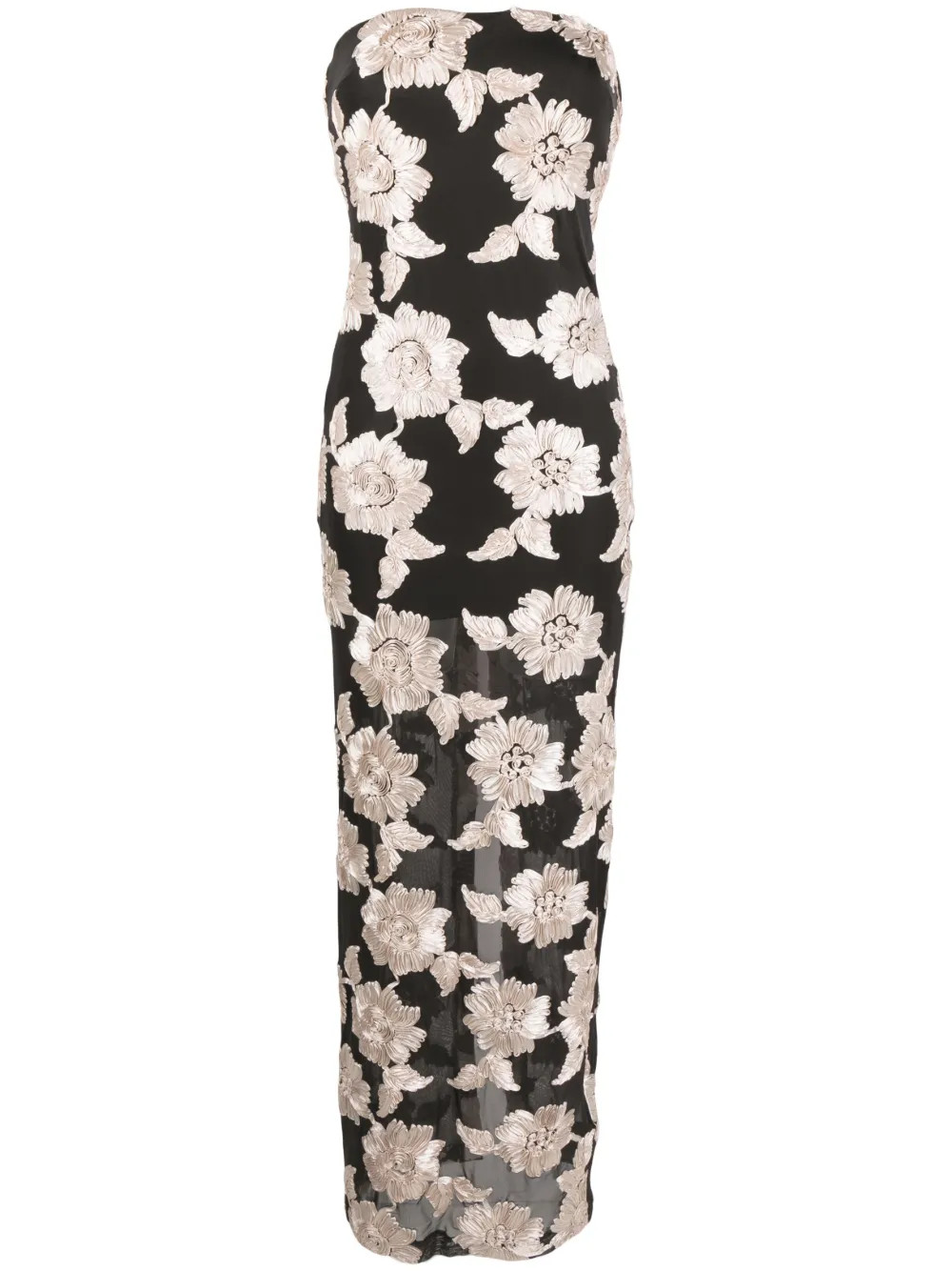 graphic-print strapless dress | Farfetch Global