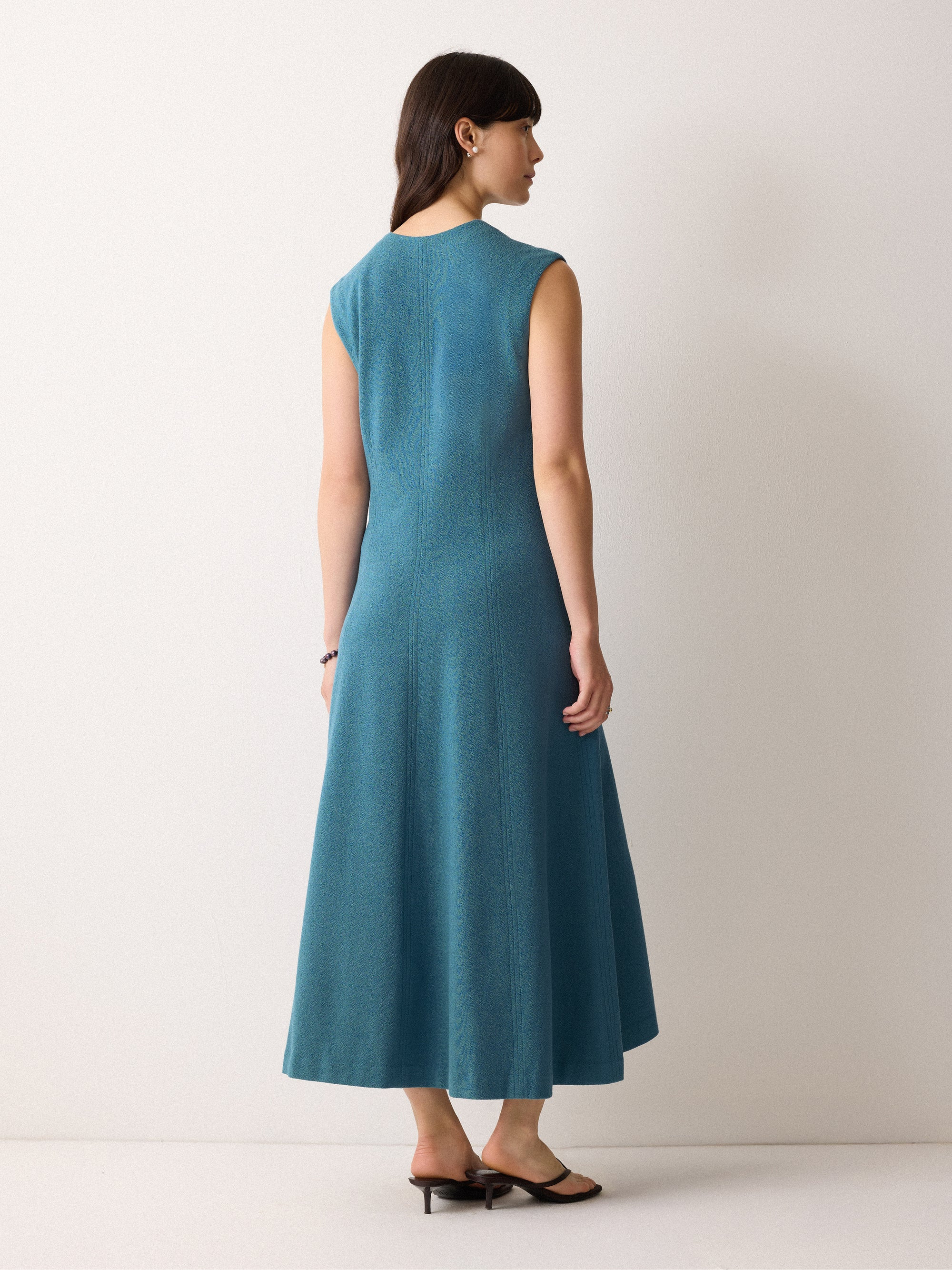 Sleeveless Stitched Dress  | Blue | Jigsaw (UK)