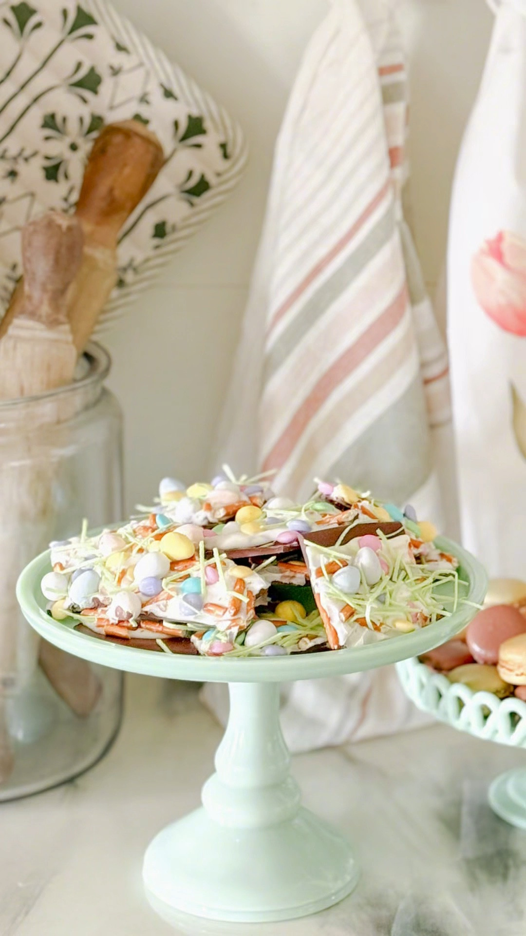 Easy Easter Candy Bark is a quick and beautiful dessert for all of your Easter gatherings and a great way to use left over Easter candy! #easterdesserts #eastertreats #eastergifts #homemadegifts 

#LTKSeasonal #LTKHome #LTKParties
