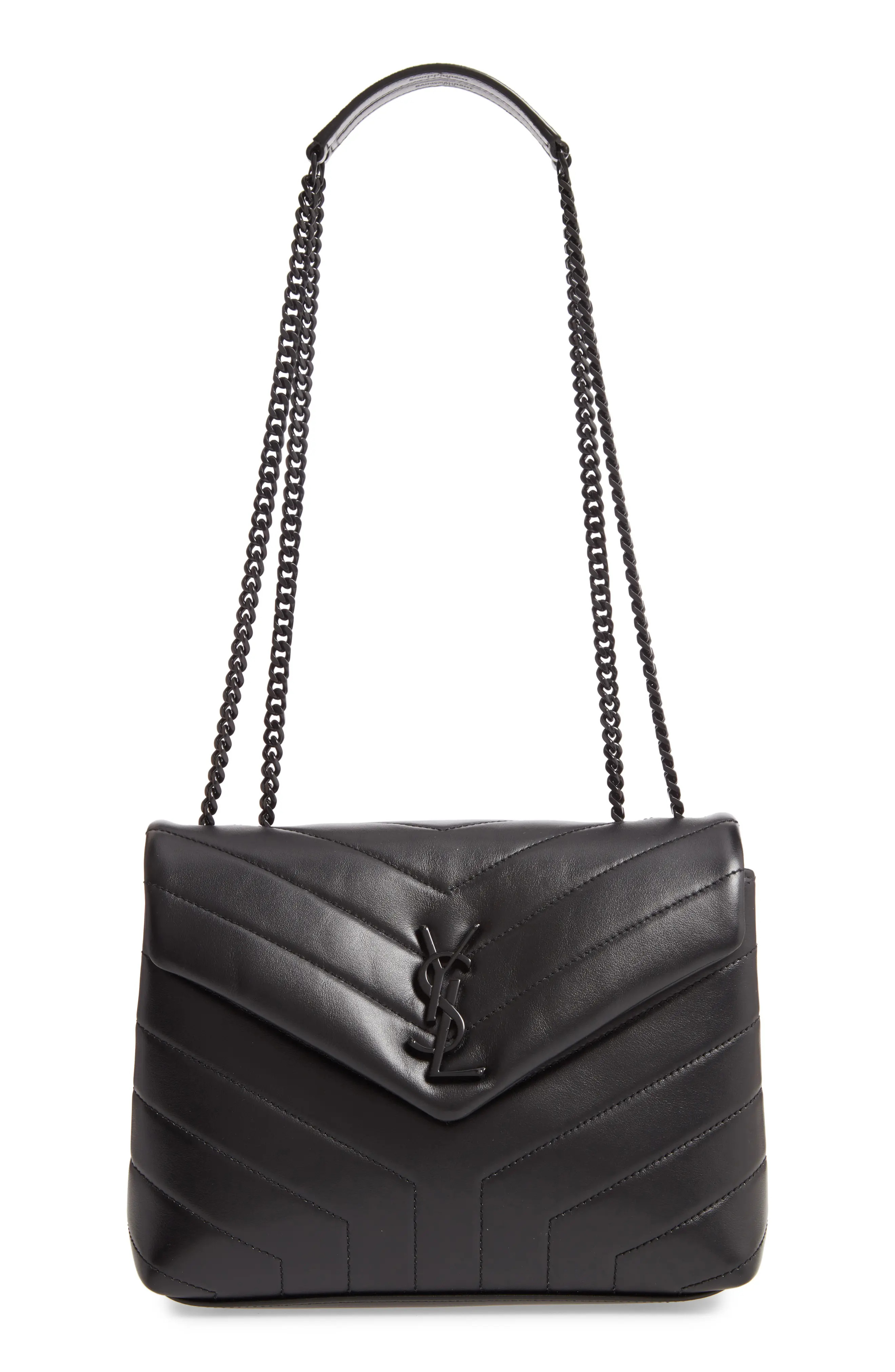 Saint Laurent Small Loulou Matelasse Calfskin Shoulder Bag in Noir at Nordstrom | Nordstrom