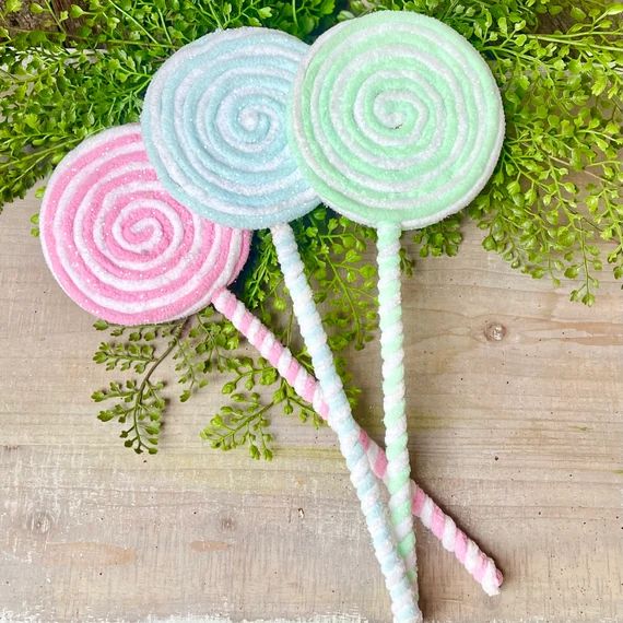 Pastel Lollipops Lollipop Ornament Candy Decor Wreath - Etsy | Etsy (US)