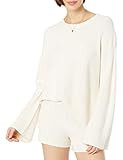 The Drop Women's Alice Crewneck Back Slit Ribbed Pullover Sweater | Amazon (US)