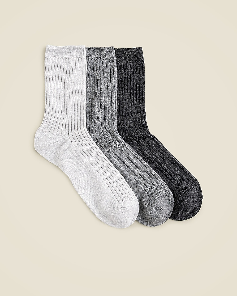 Ribbed cotton trouser socks three-pack | J. Crew US