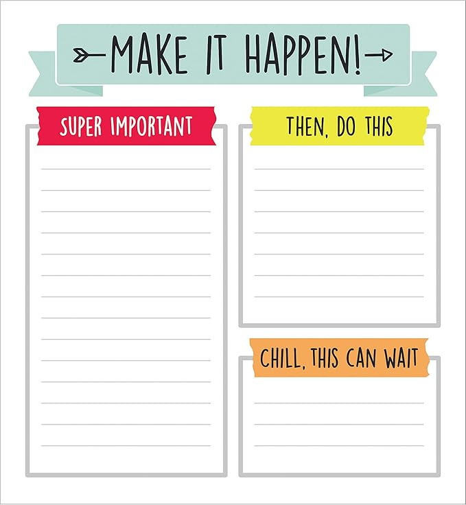 Carson Dellosa Aim High To Do List Notepad—5.75" x 6.25" Paper Stationery, Daily Checklist, Goa... | Amazon (US)