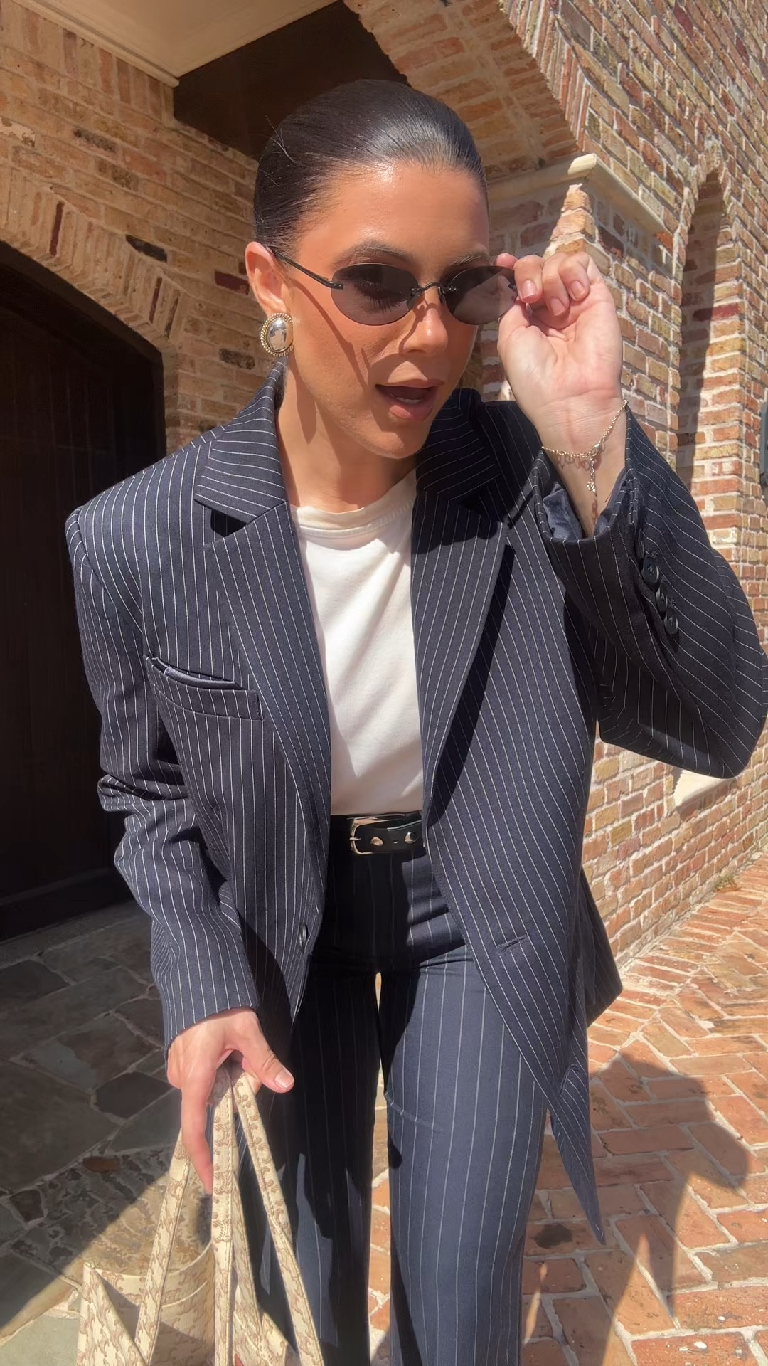 Pinstripe suiting Outfit of the day! 
Both pieces aren’t identical- which I loved! 


#LTKsalealert #LTKstyletip #LTKfindsunder50