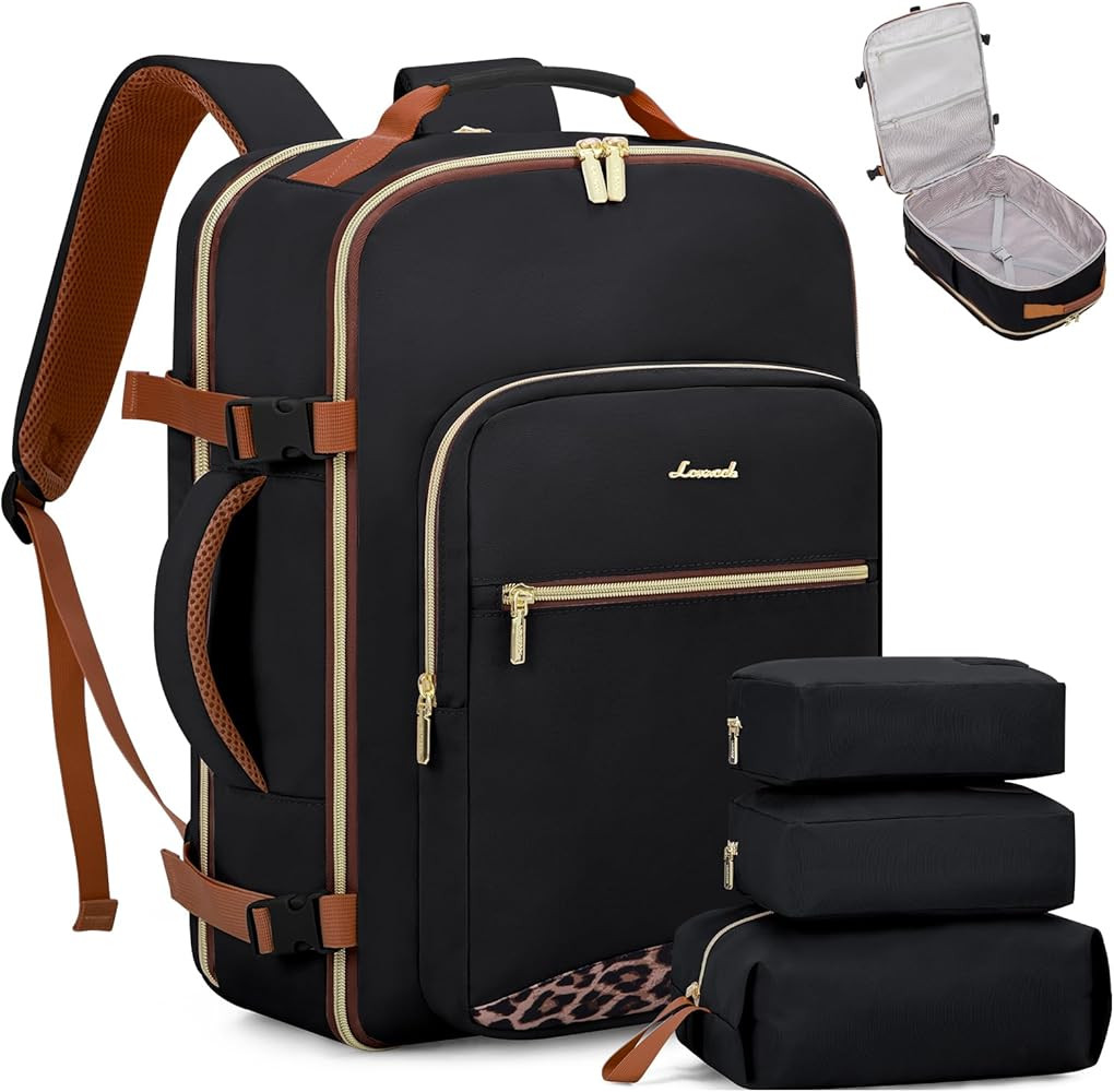 LOVEVOOK Travel Backpack for Women & Men 40L,Airline Approved Carry On Backpack Travel Essentials... | Amazon (US)