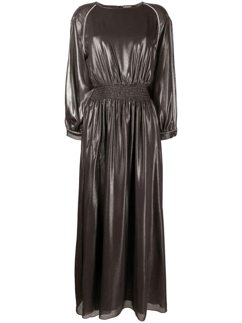 Peserico satin-finish rhinestone-embellished Long Dress - Farfetch | Farfetch Global